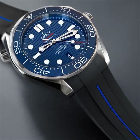 rubber b strap omega seamaster|omega seamaster aftermarket rubber strap.